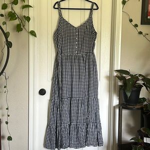 Gingham maxi dress
